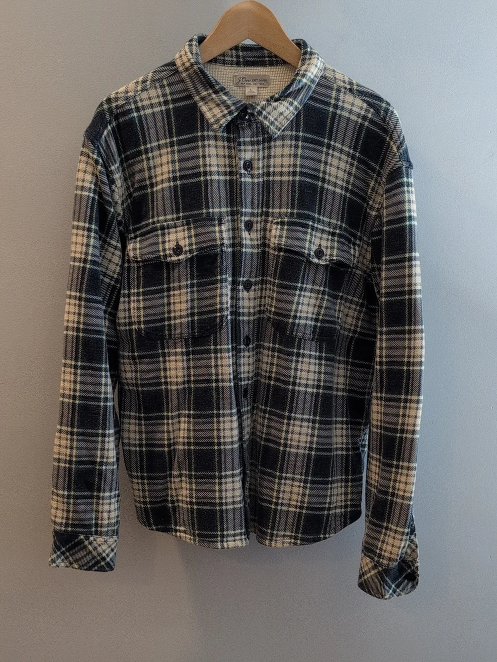 J. Crew Mens L Heavyweight Thermal Lined Button Down Shirt/Jacket Style #BB816